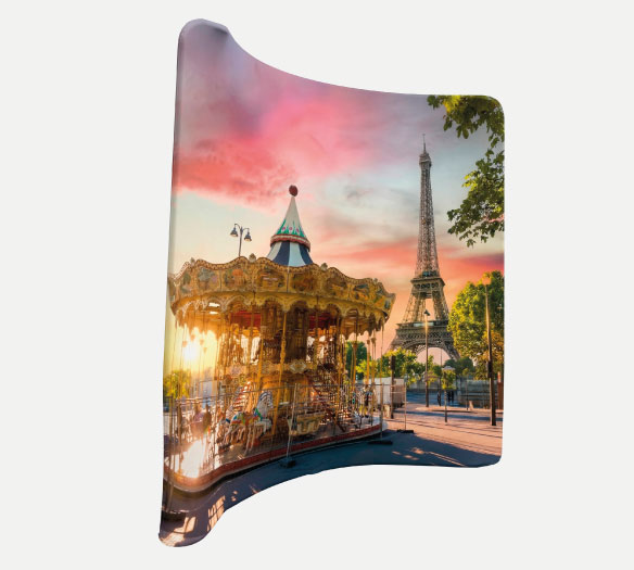 Stand Curvo para tela publicitaria